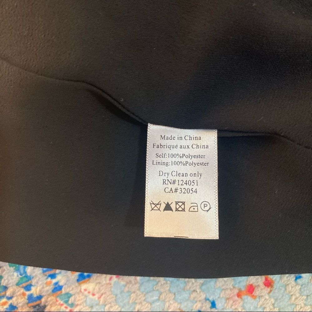 The Odells Black Satin Flutter Sleeve Open Back Mini Dress Size S NWT Anthropolo - Picture 11 of 11